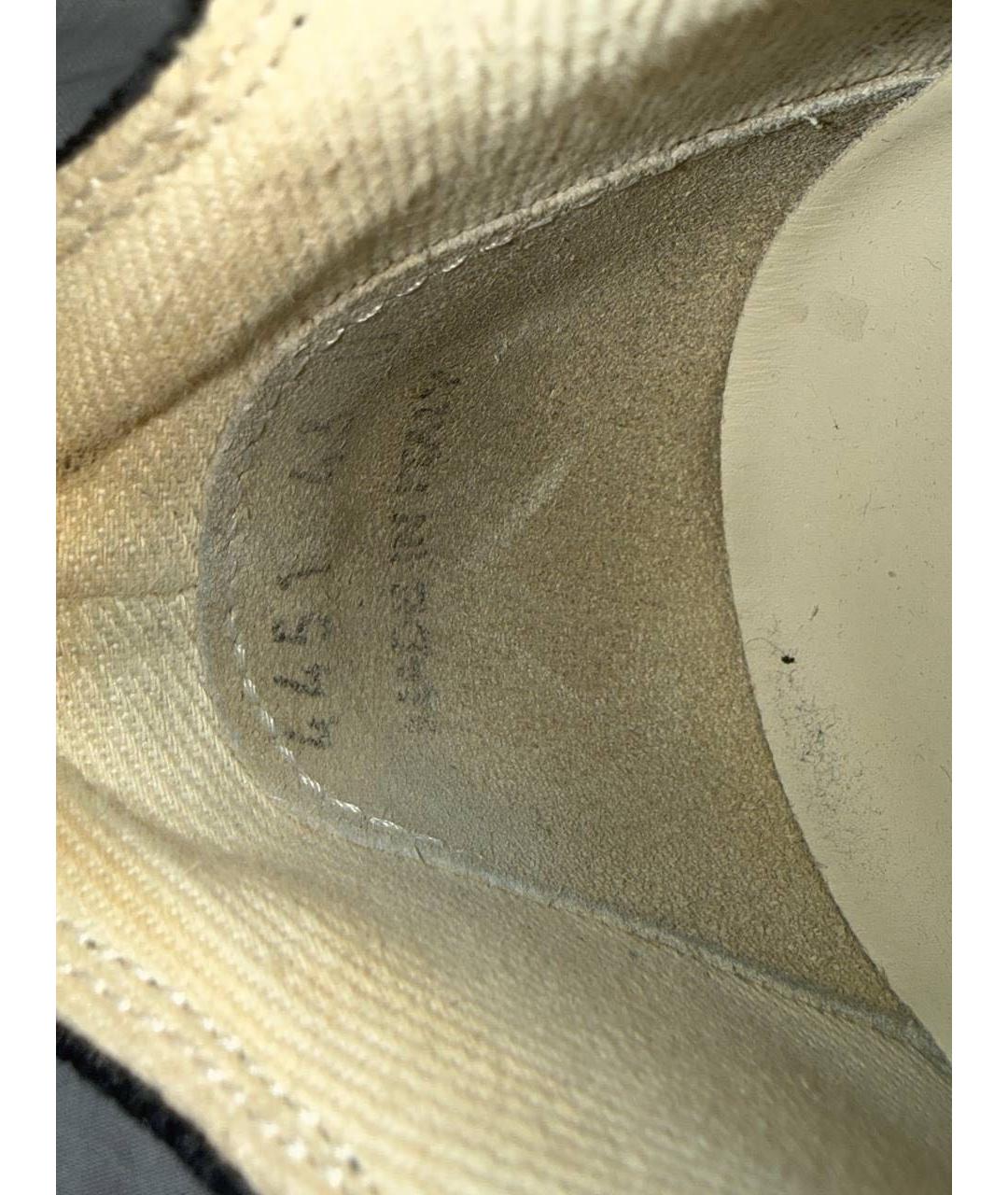 RICK OWENS DRKSHDW Черные текстильные низкие кроссовки / кеды, фото 5