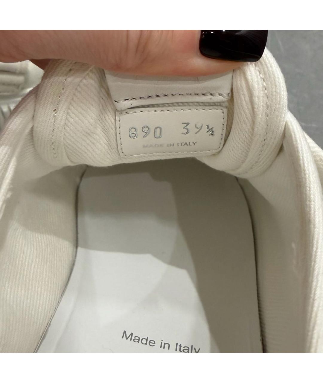 MIU MIU Белые текстильные слипоны, фото 4