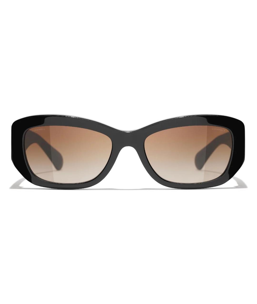 CHANEL Черные пластиковые солнцезащитные очки, фото 2
