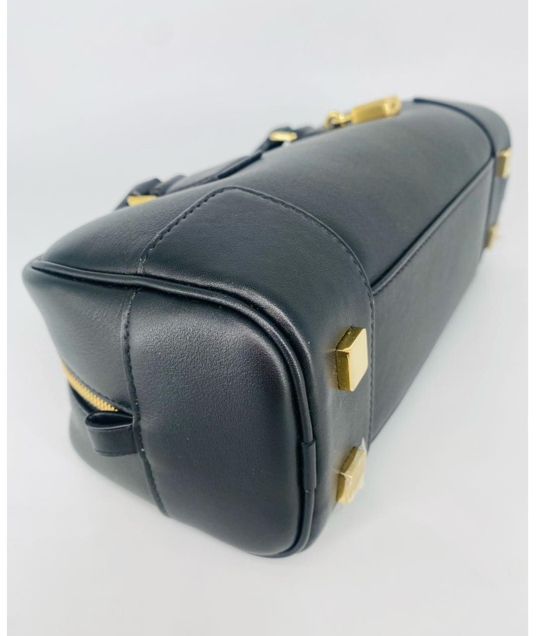 LOEWE Черная кожаная сумка с короткими ручками, фото 7