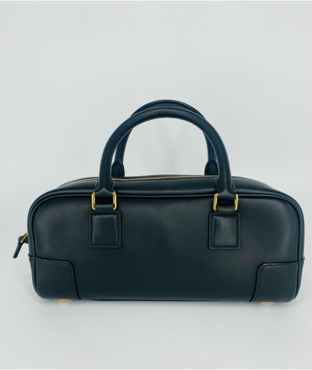 LOEWE Черная кожаная сумка с короткими ручками, фото 2