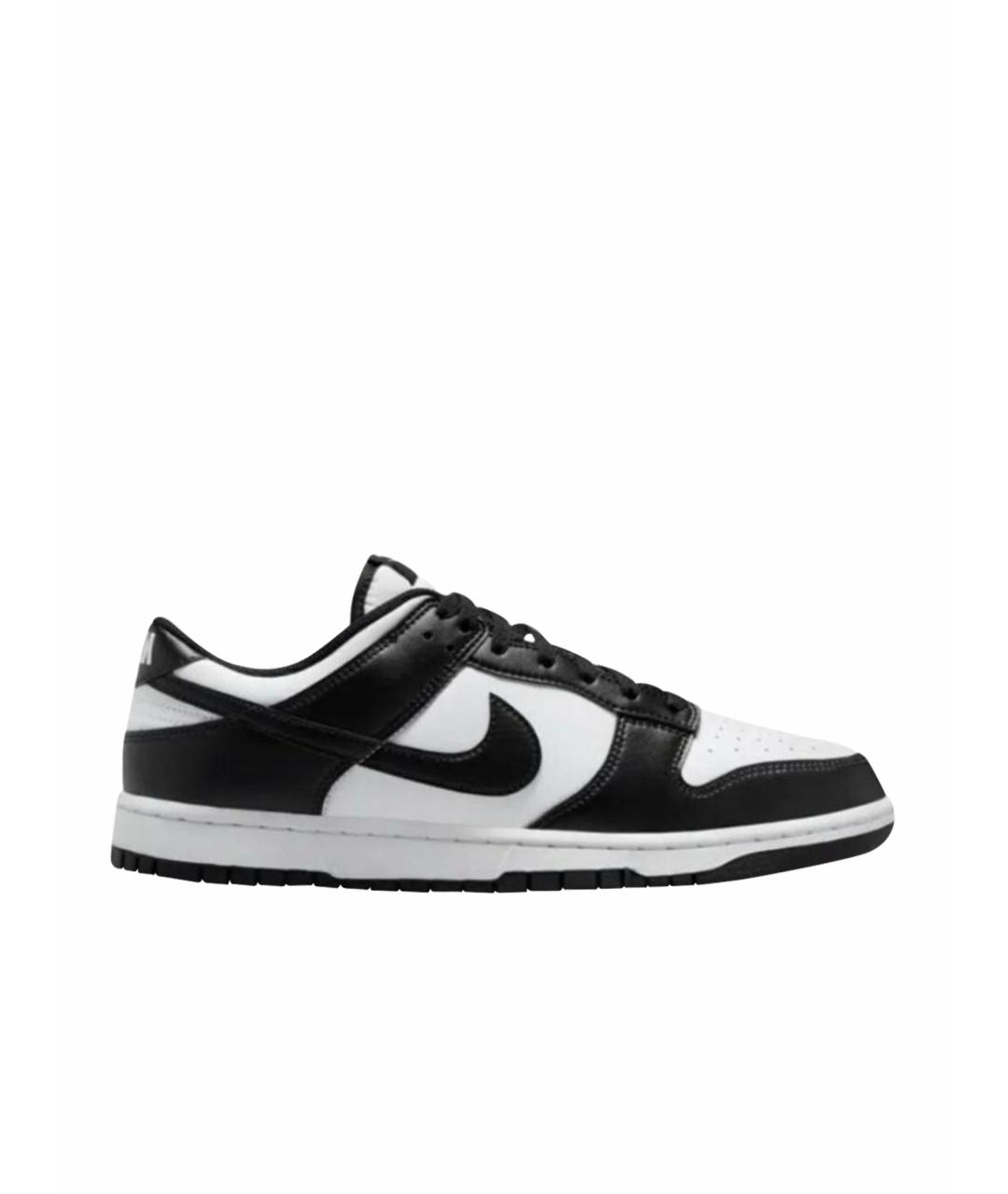NIKE Черные кожаные низкие кроссовки / кеды, фото 1