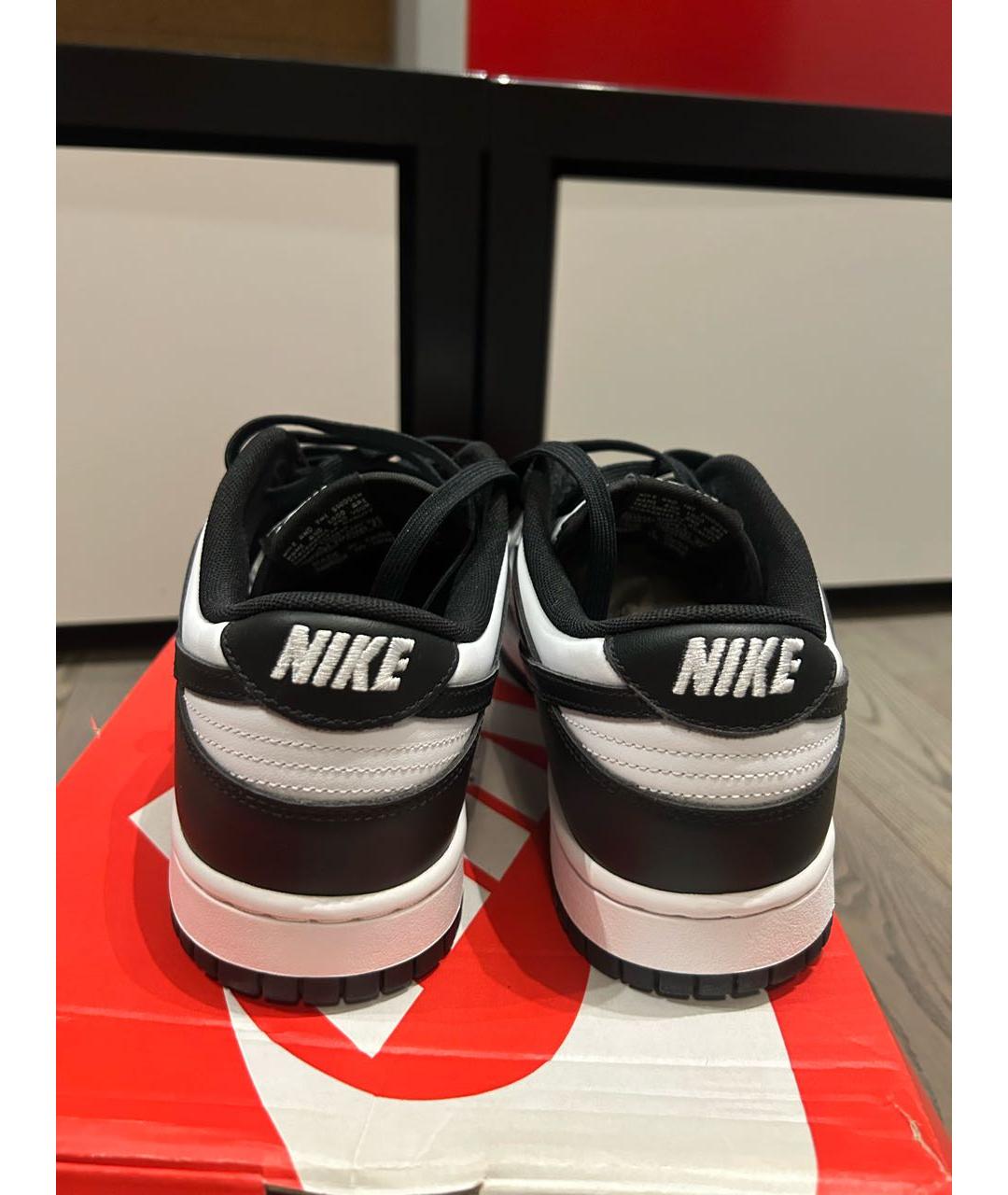 NIKE Черные кожаные низкие кроссовки / кеды, фото 4