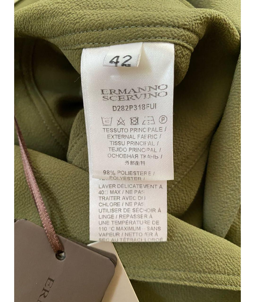 ERMANNO SCERVINO Хаки полиэстеровый комбинезон, фото 7