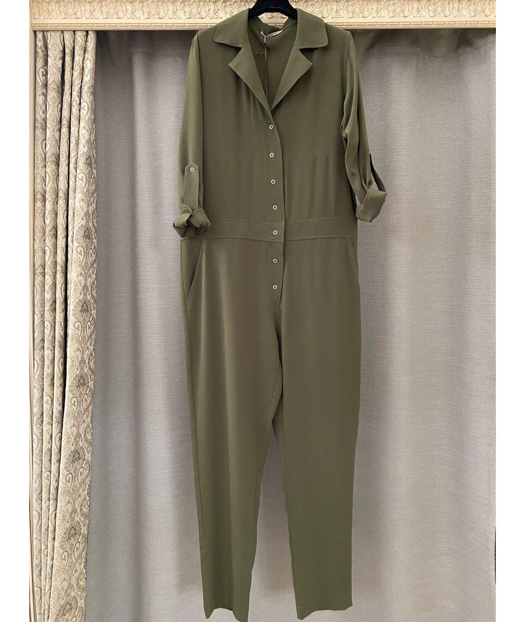 ERMANNO SCERVINO Хаки полиэстеровый комбинезон, фото 9