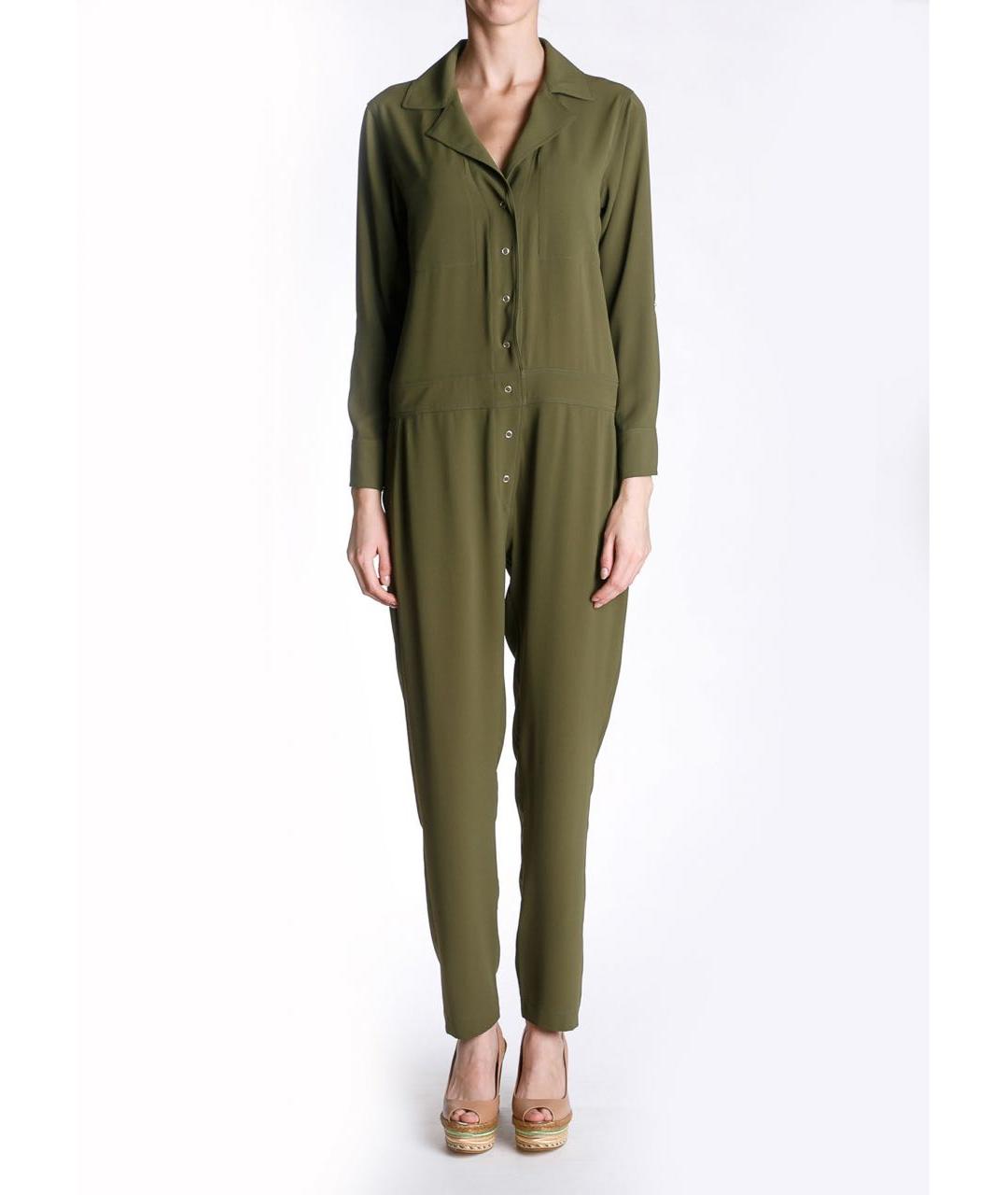 ERMANNO SCERVINO Хаки полиэстеровый комбинезон, фото 2