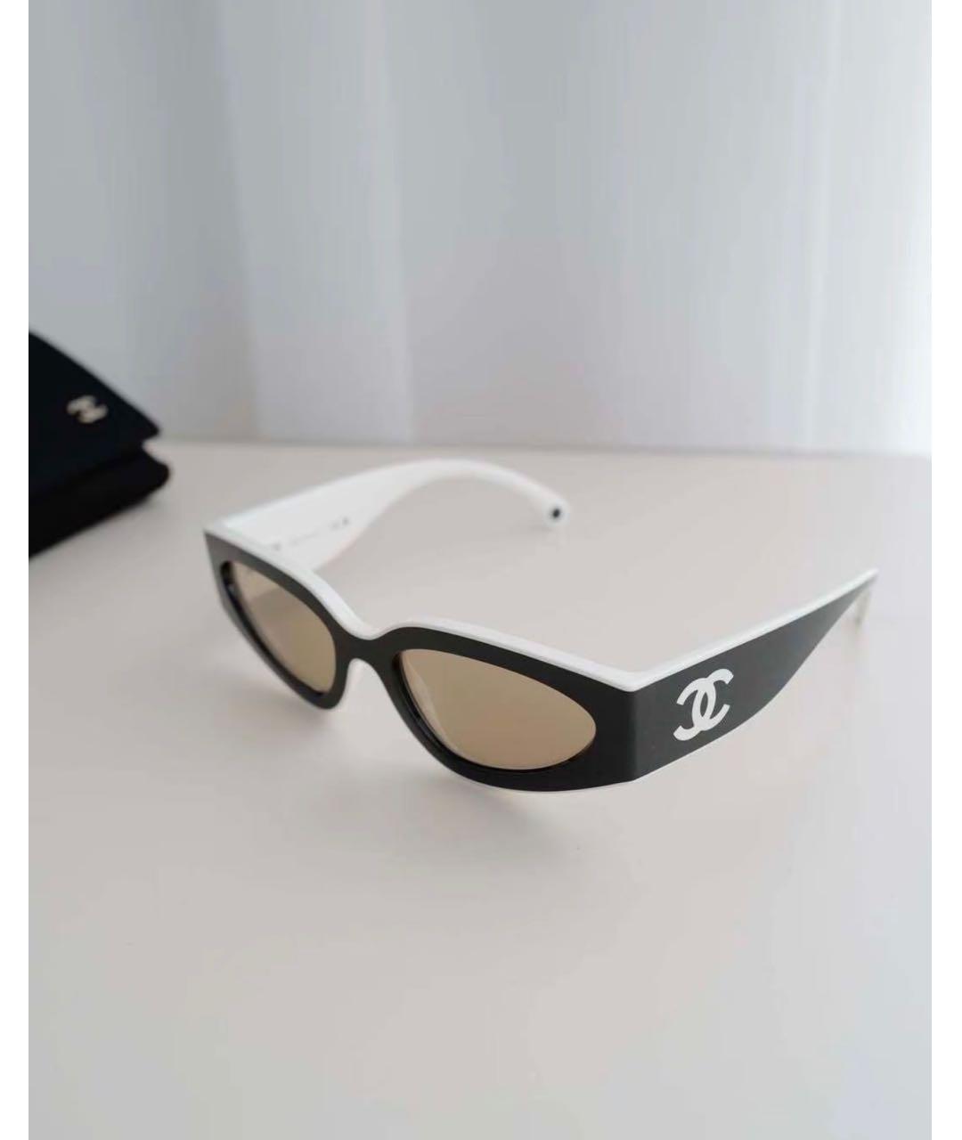 CHANEL Черные пластиковые солнцезащитные очки, фото 5
