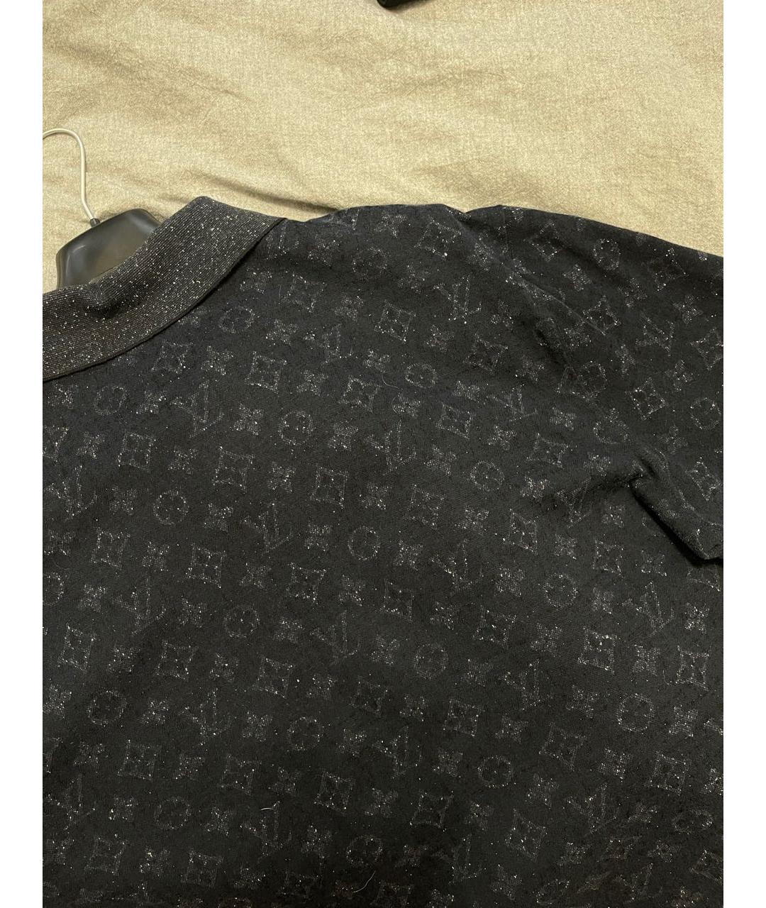 LOUIS VUITTON Темно-синее хлопко-эластановое поло с коротким рукавом, фото 6