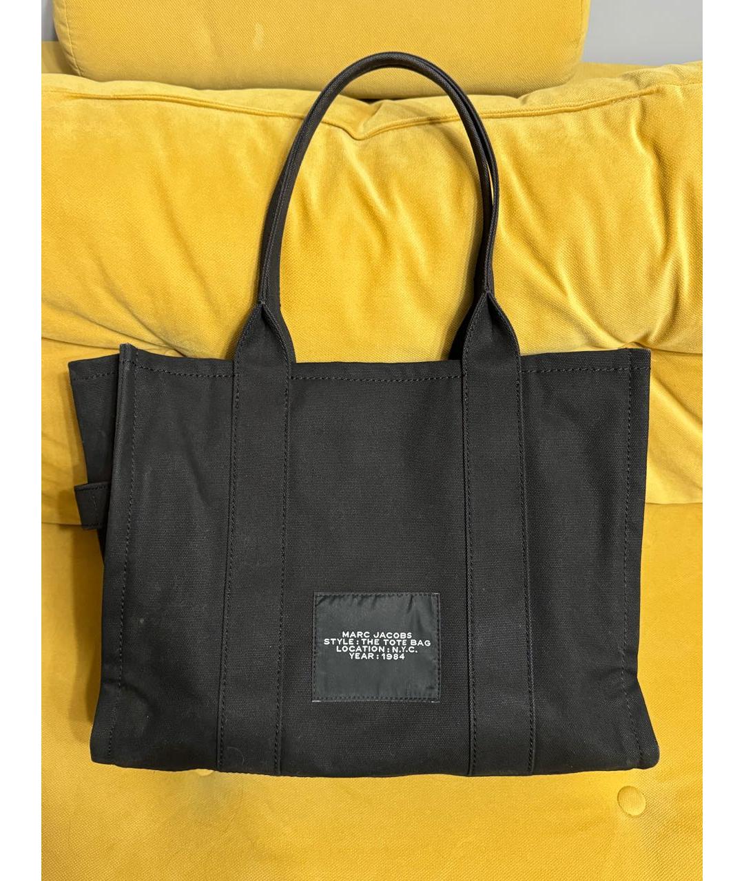 MARC JACOBS Черная хлопковая сумка тоут, фото 4