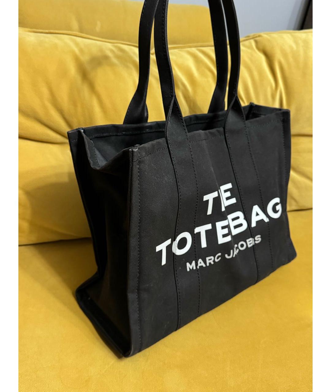 MARC JACOBS Черная хлопковая сумка тоут, фото 3
