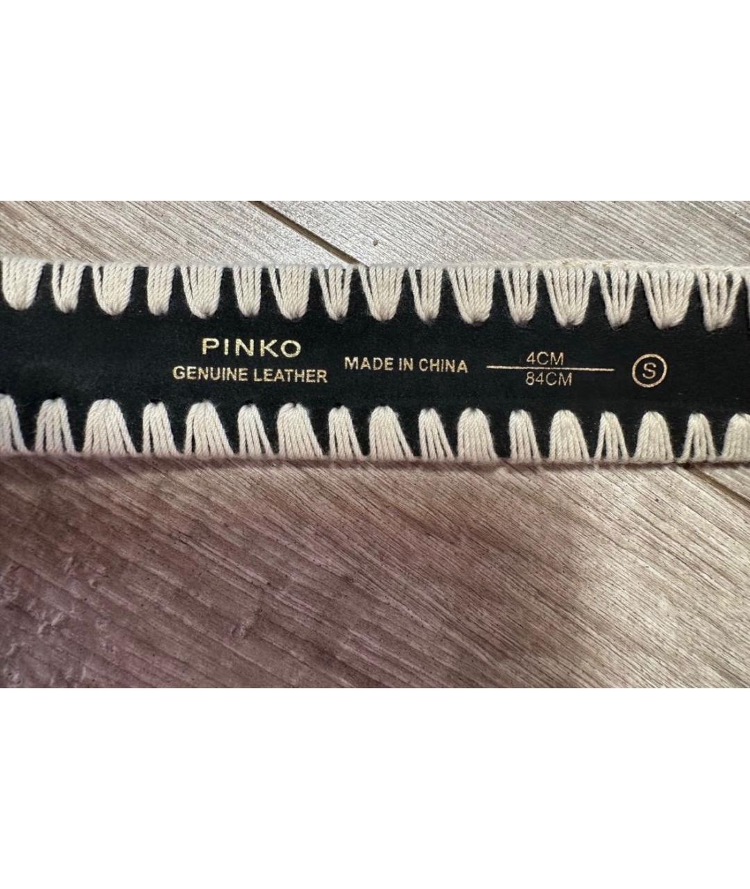 PINKO Черный кожаный ремень, фото 3