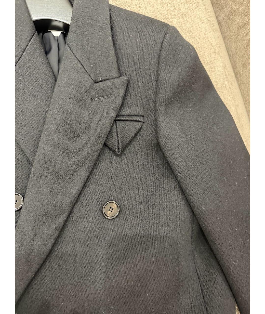 BOTTEGA VENETA Черное шерстяное пальто, фото 4