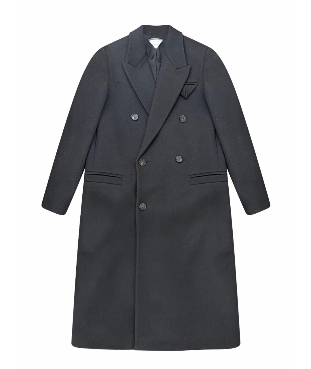 BOTTEGA VENETA Черное шерстяное пальто, фото 1