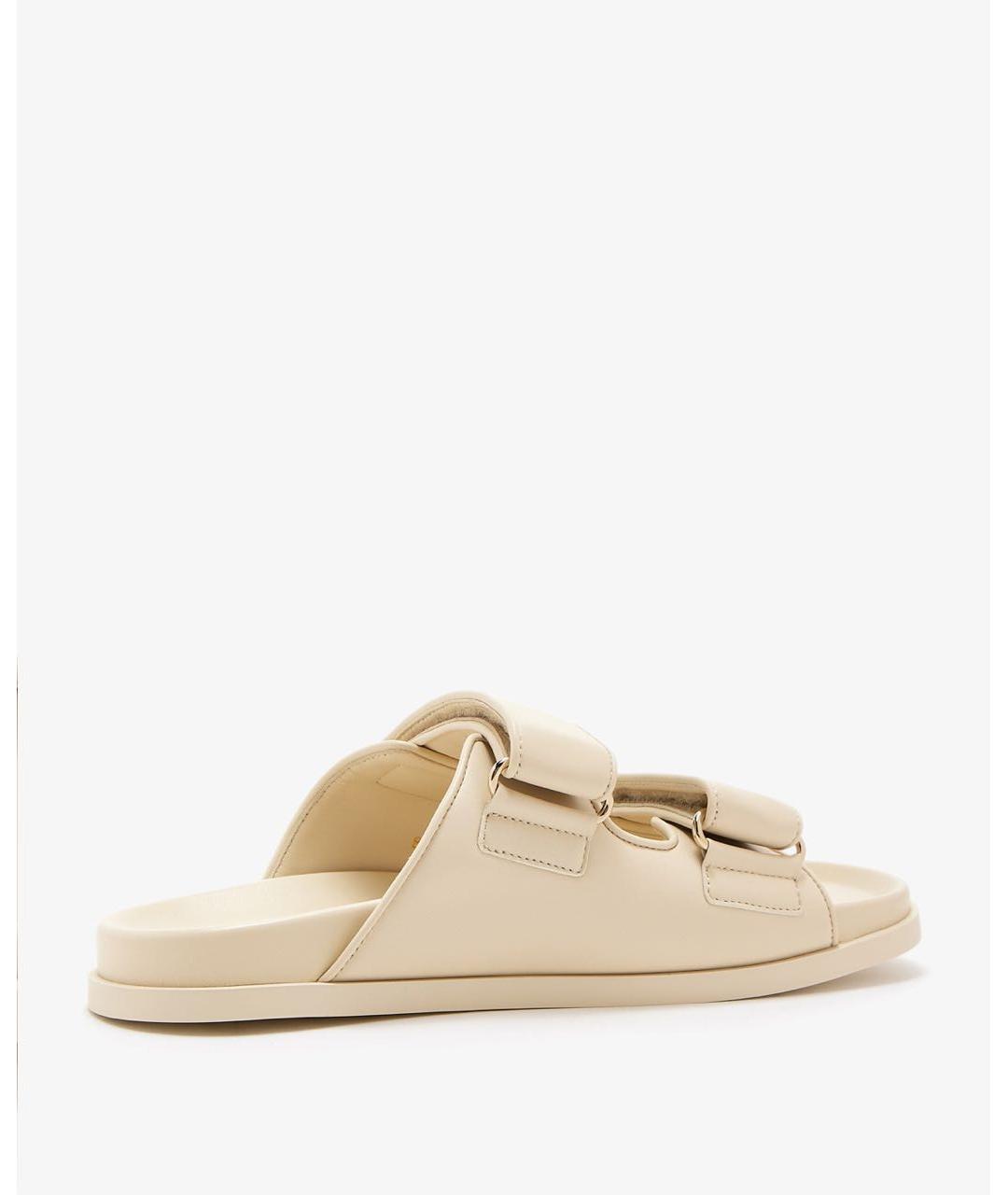 GUCCI Бежевые кожаные сандалии, фото 3