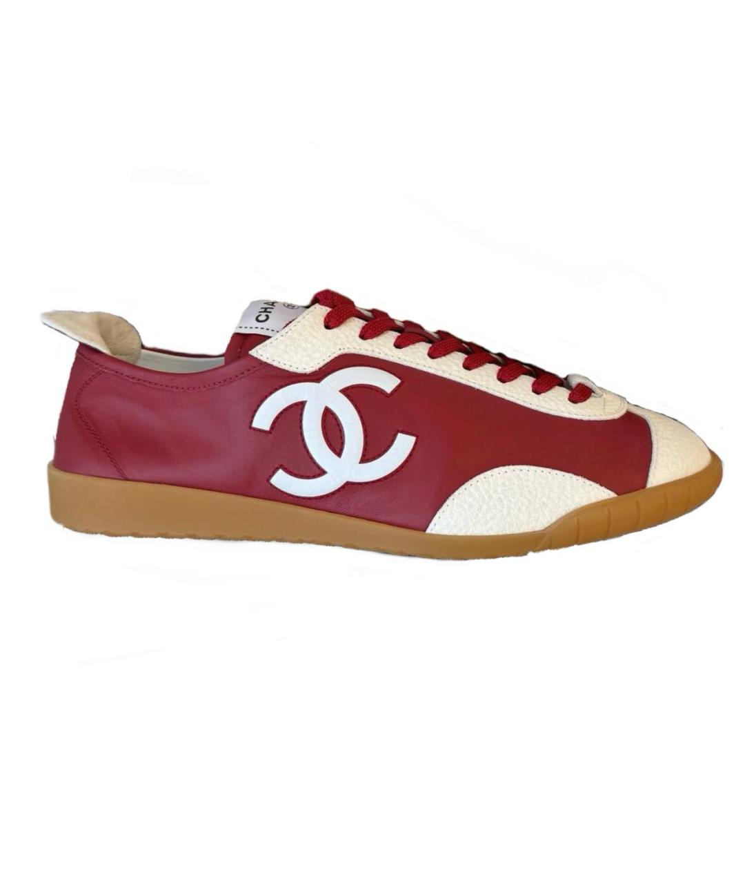 CHANEL Красные кроссовки, фото 6