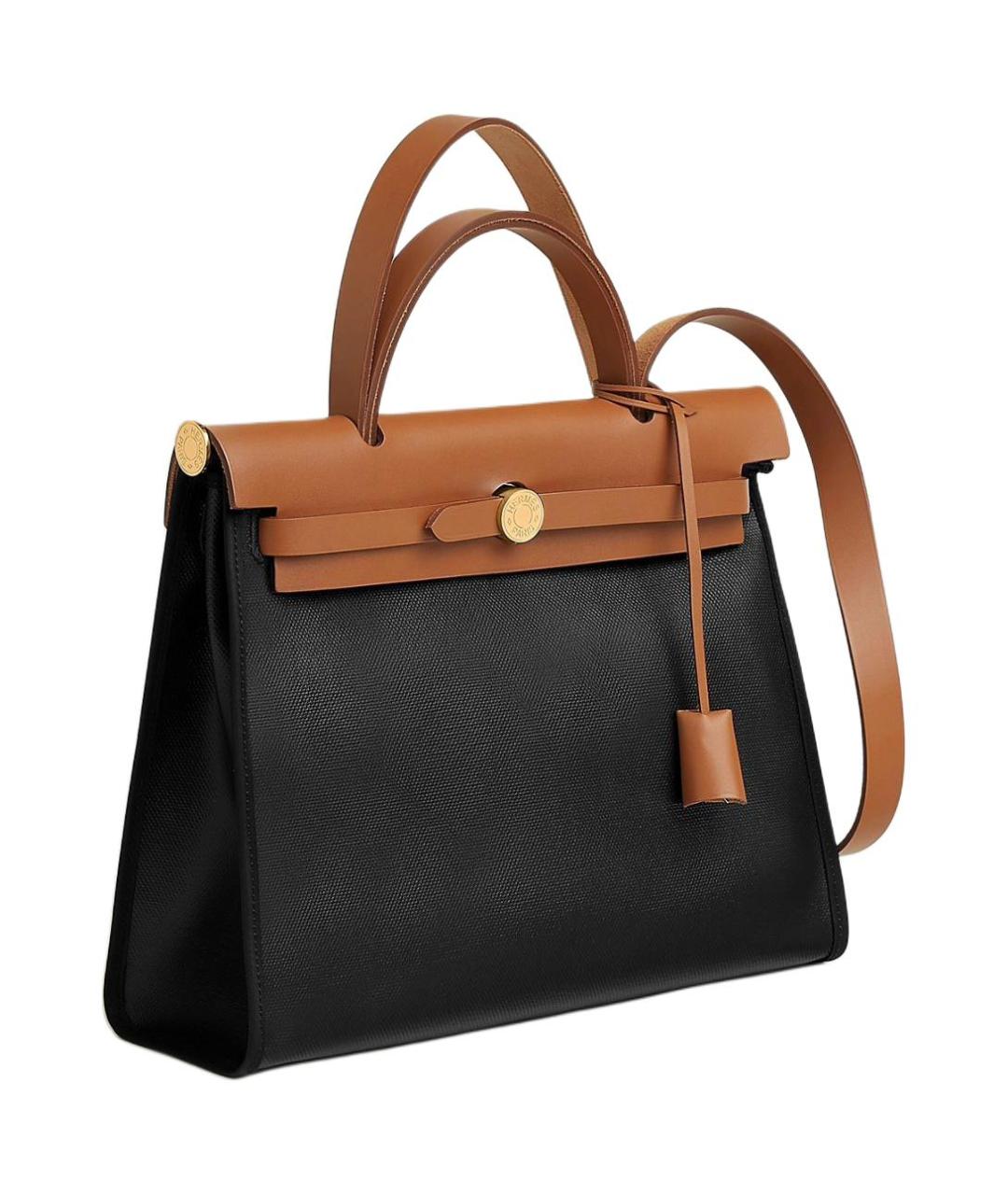 HERMES Черная сумка с короткими ручками, фото 2