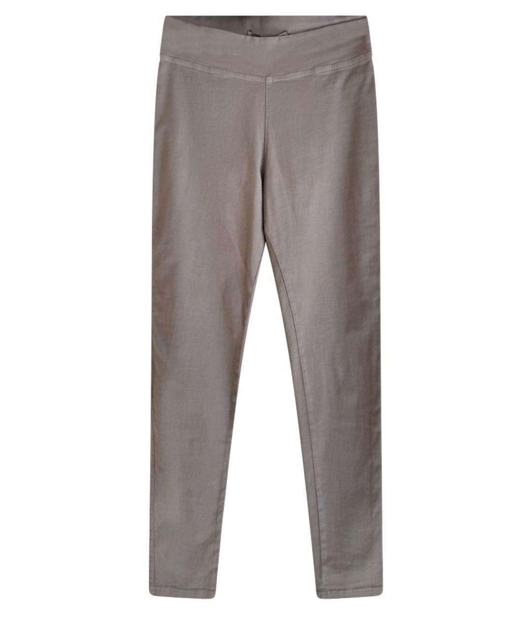 ERMANNO SCERVINO Бежевые хлопко-эластановые леггинсы и велосипедки, фото 1