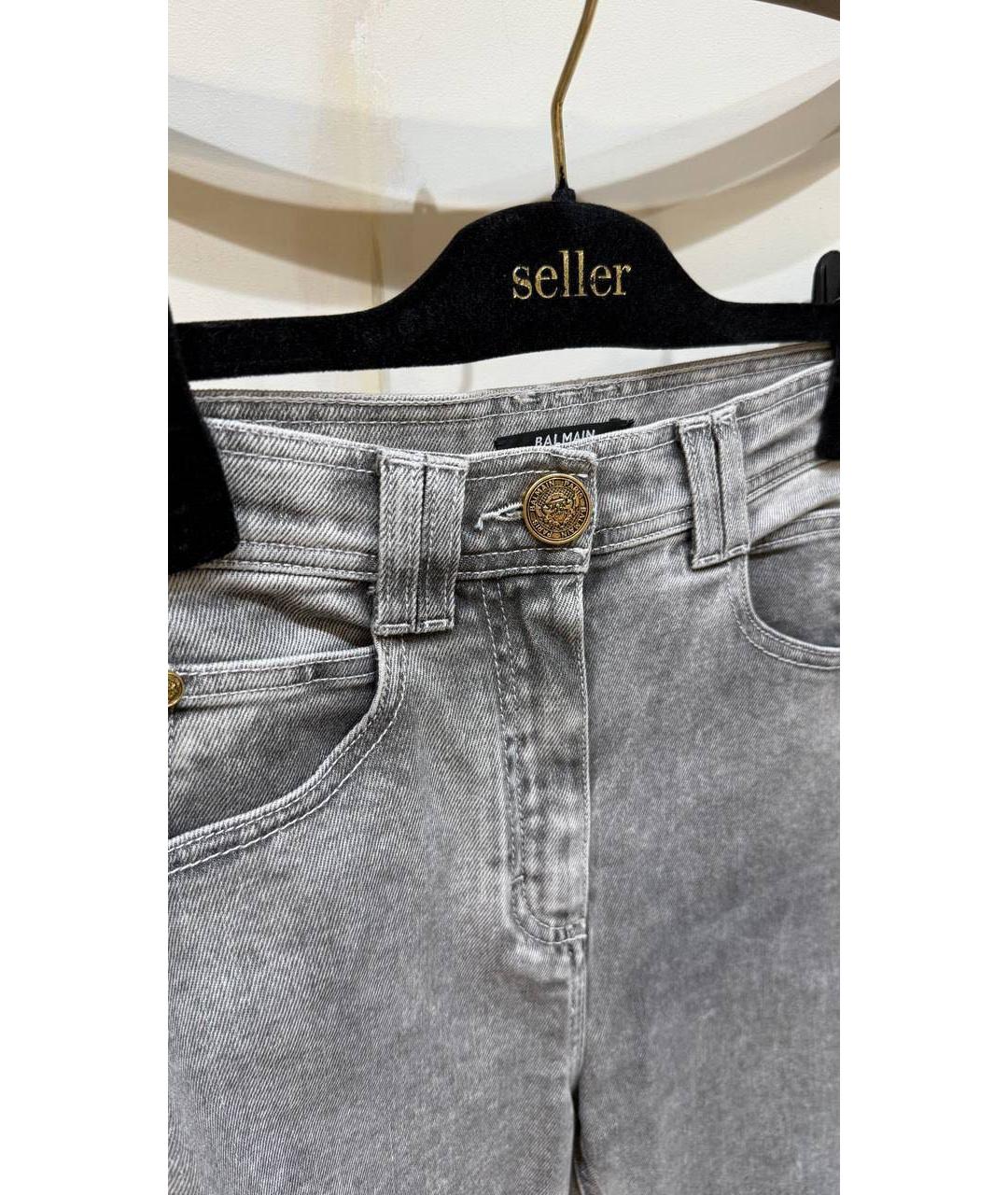 BALMAIN Серые джинсы слим, фото 4