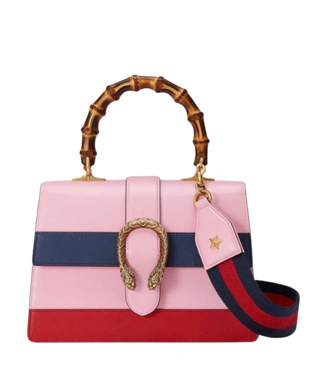 GUCCI Розовая кожаная сумка через плечо, фото 1