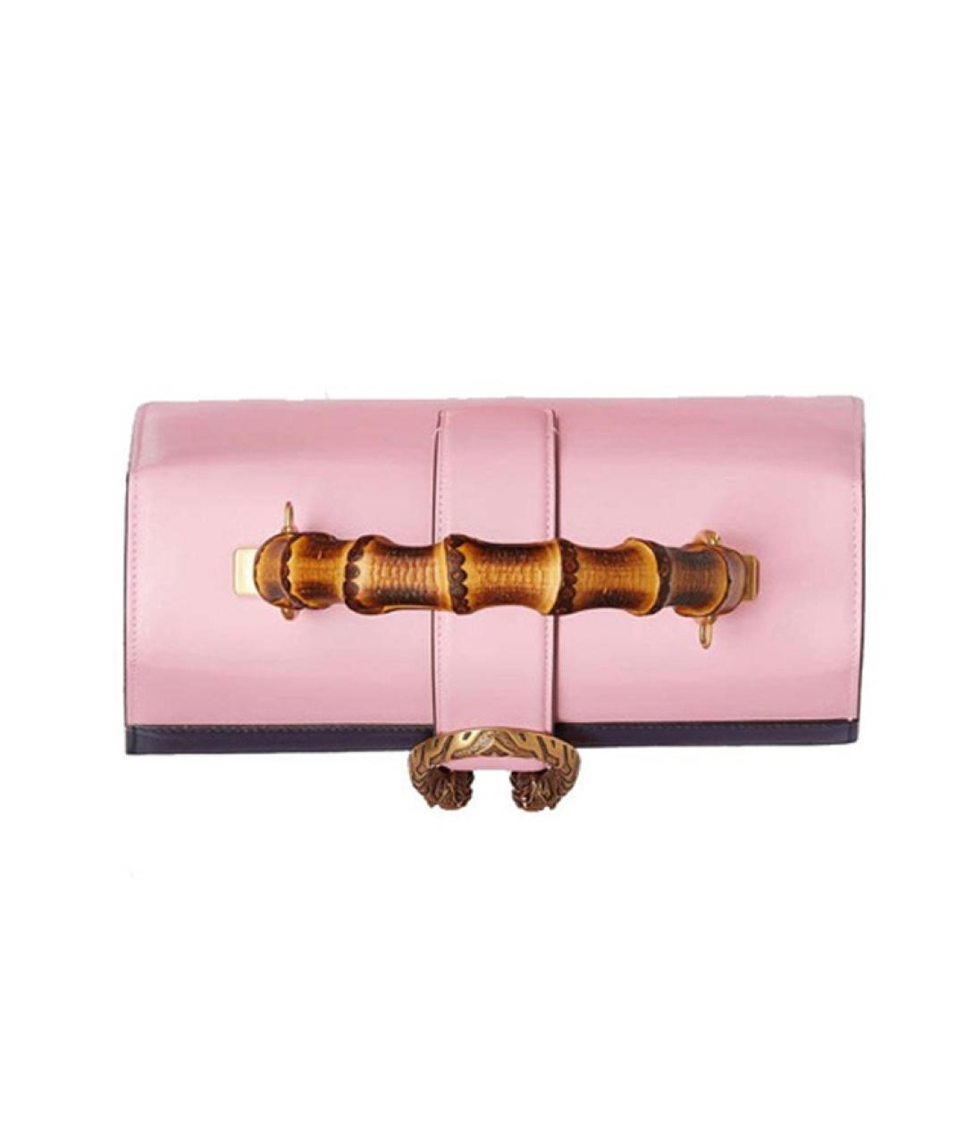 GUCCI Розовая кожаная сумка через плечо, фото 5