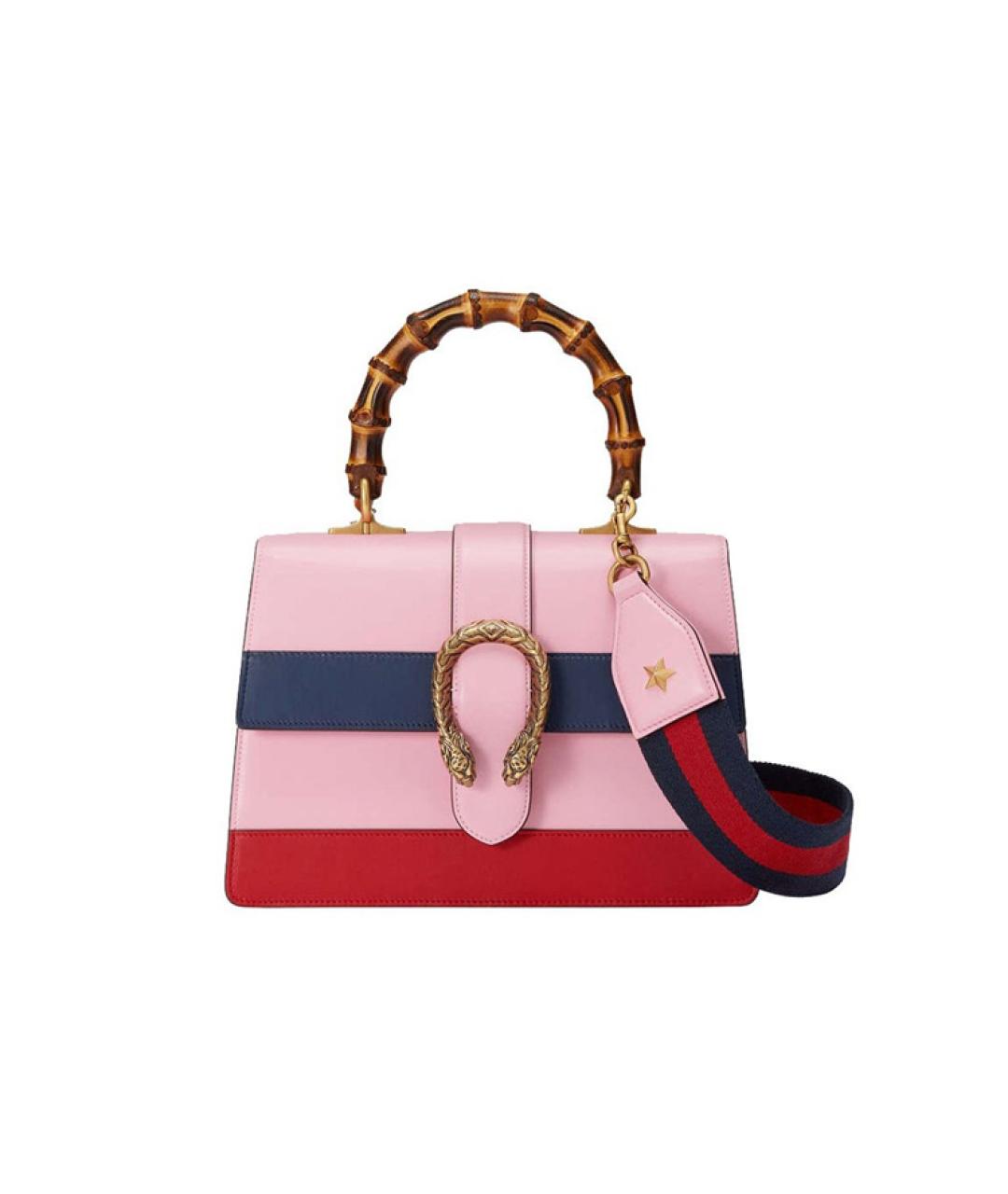 GUCCI Розовая кожаная сумка через плечо, фото 6