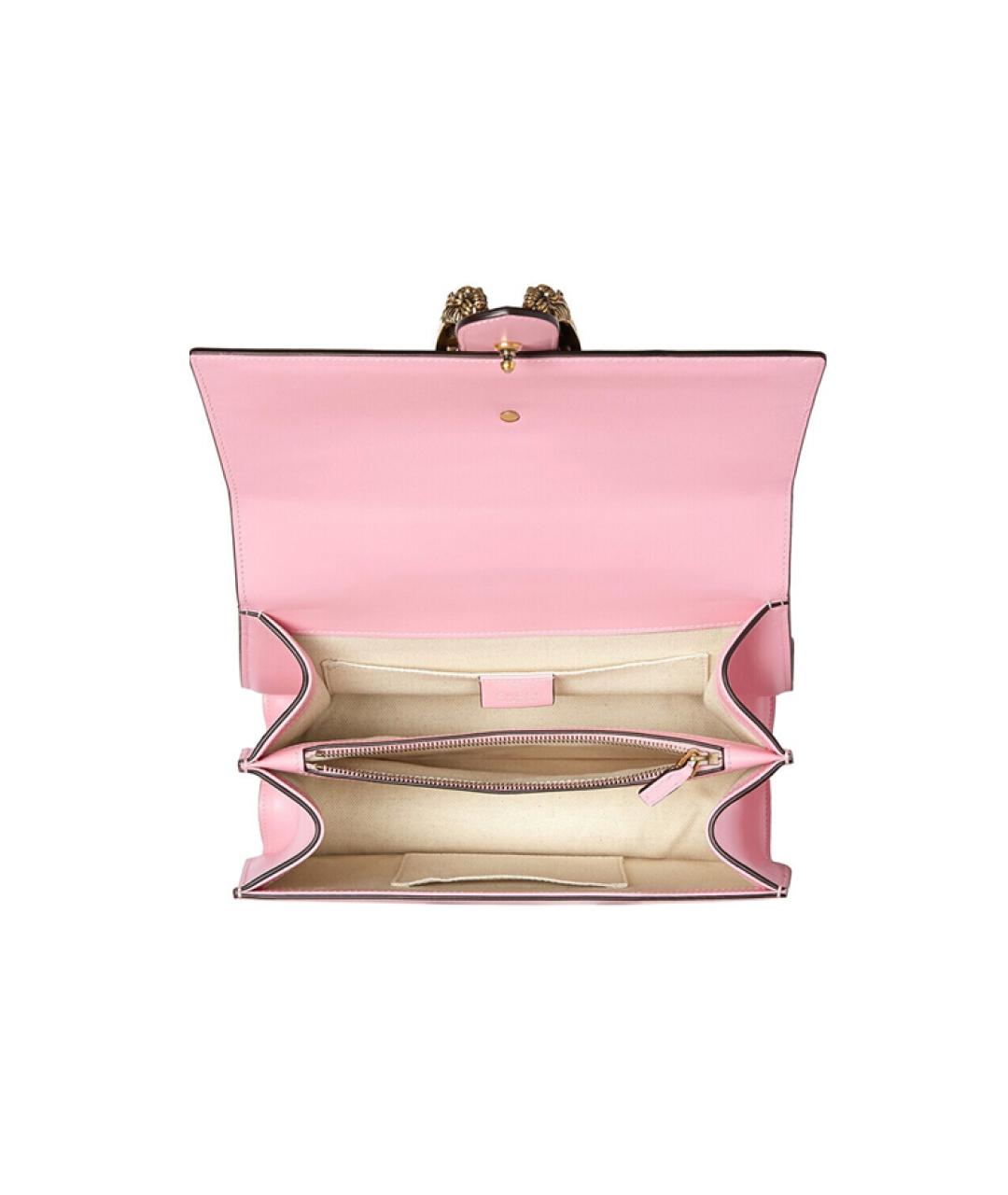 GUCCI Розовая кожаная сумка через плечо, фото 4