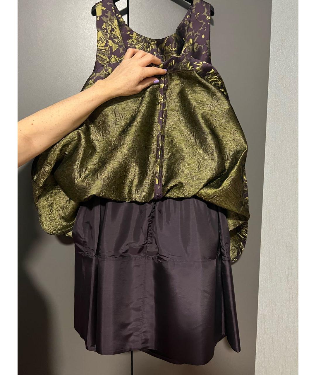 P.A.R.O.S.H. Фиолетовое полиэстеровое вечернее платье, фото 4