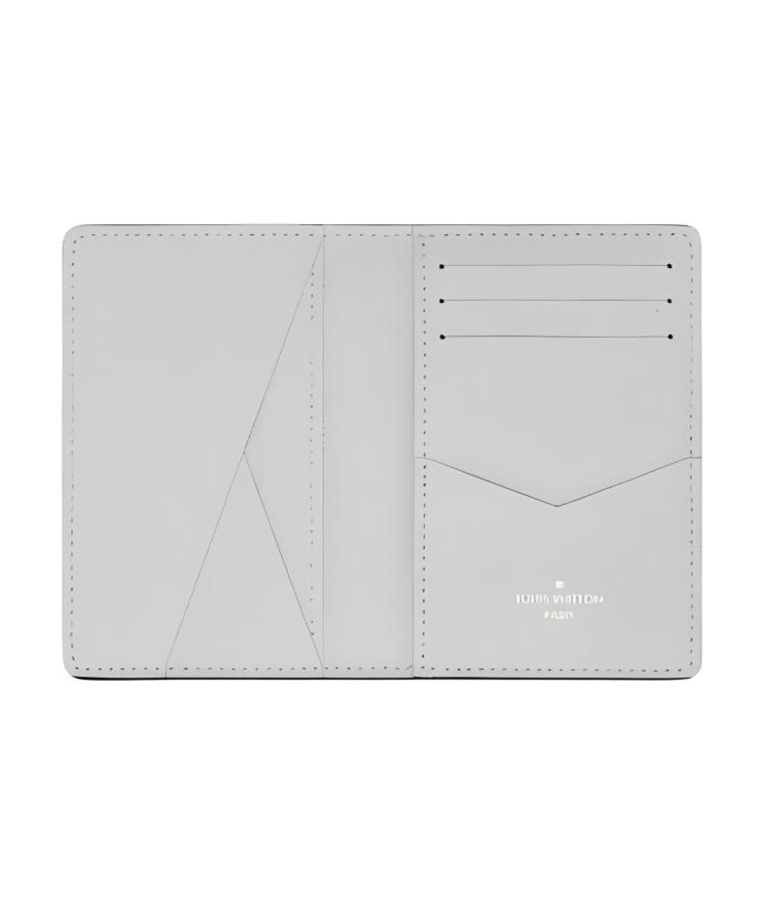 LOUIS VUITTON Белый кожаный кардхолдер, фото 3