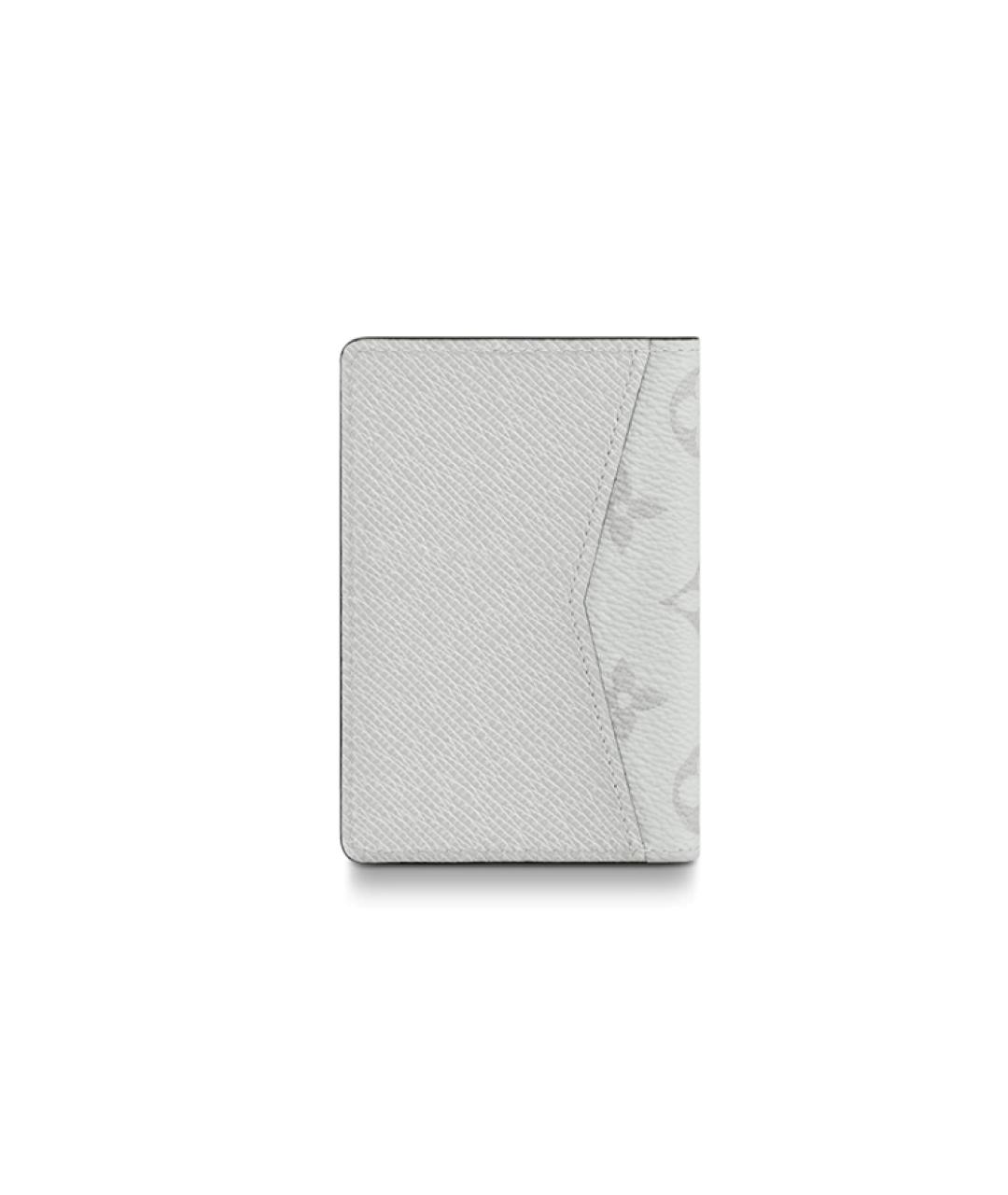 LOUIS VUITTON Белый кожаный кардхолдер, фото 4