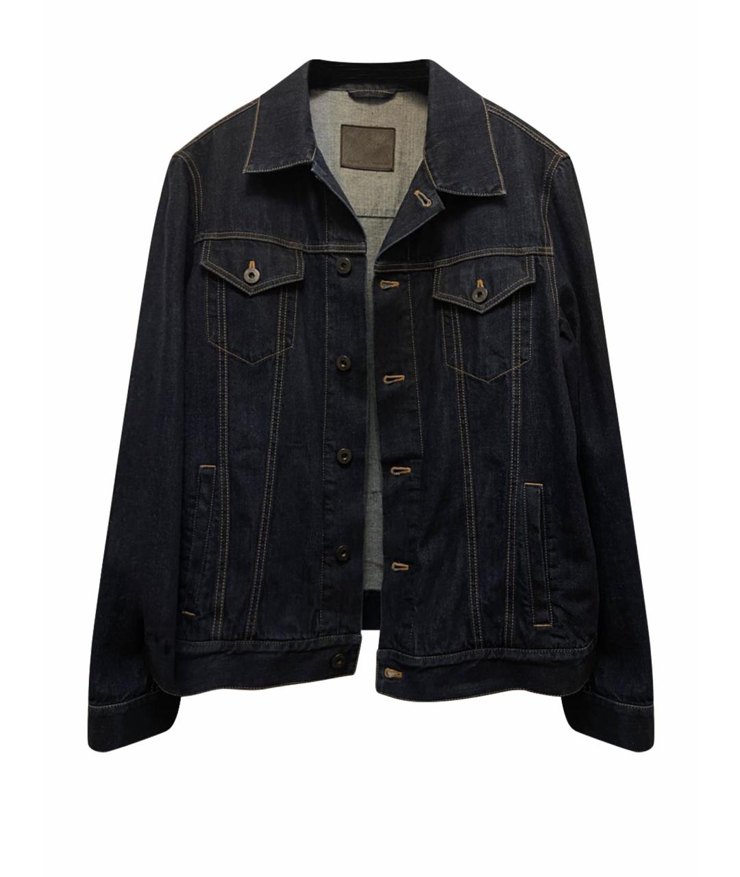 BRIONI Темно-синяя деним куртка, фото 1