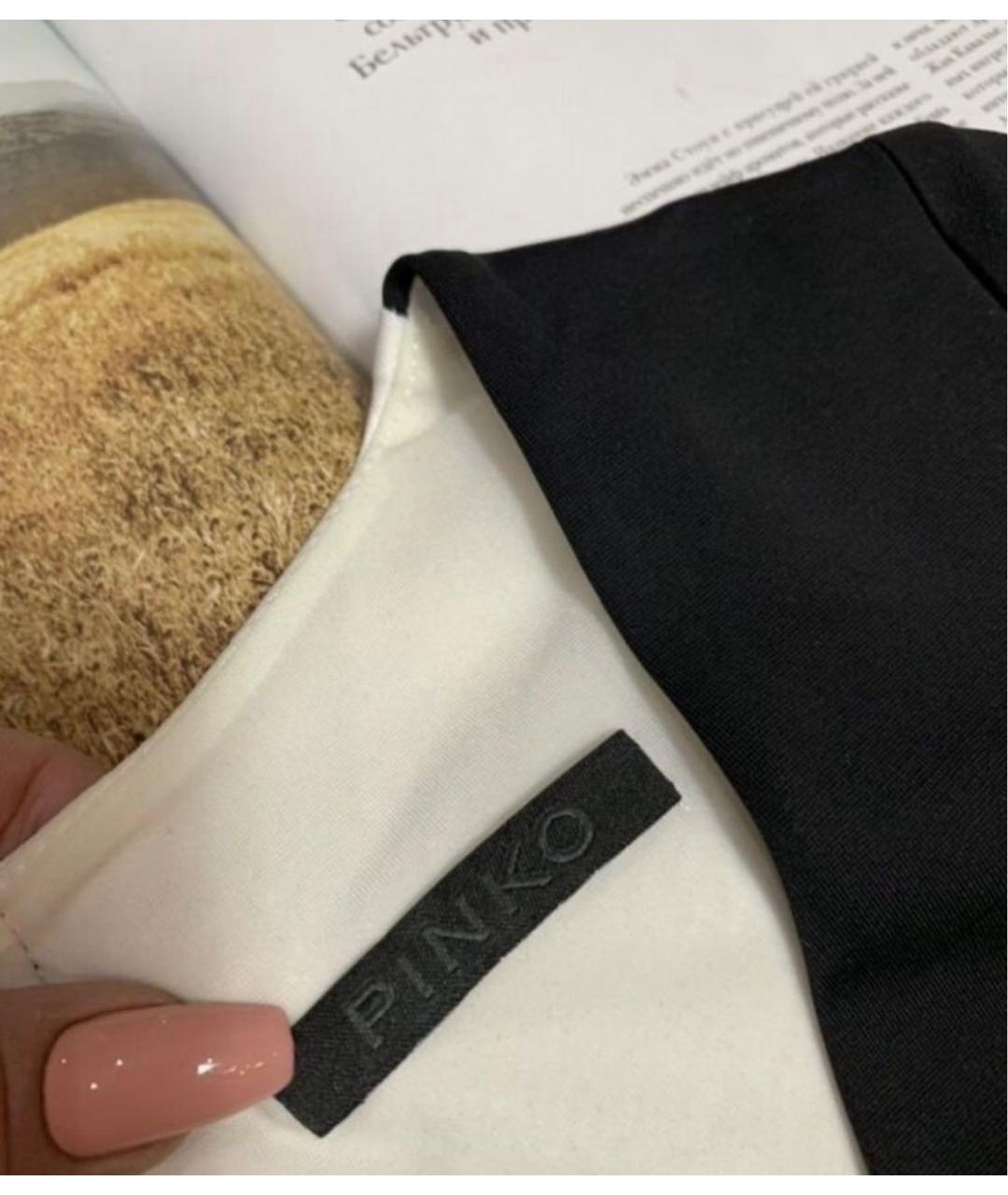 PINKO Черное велюровое повседневное платье, фото 5