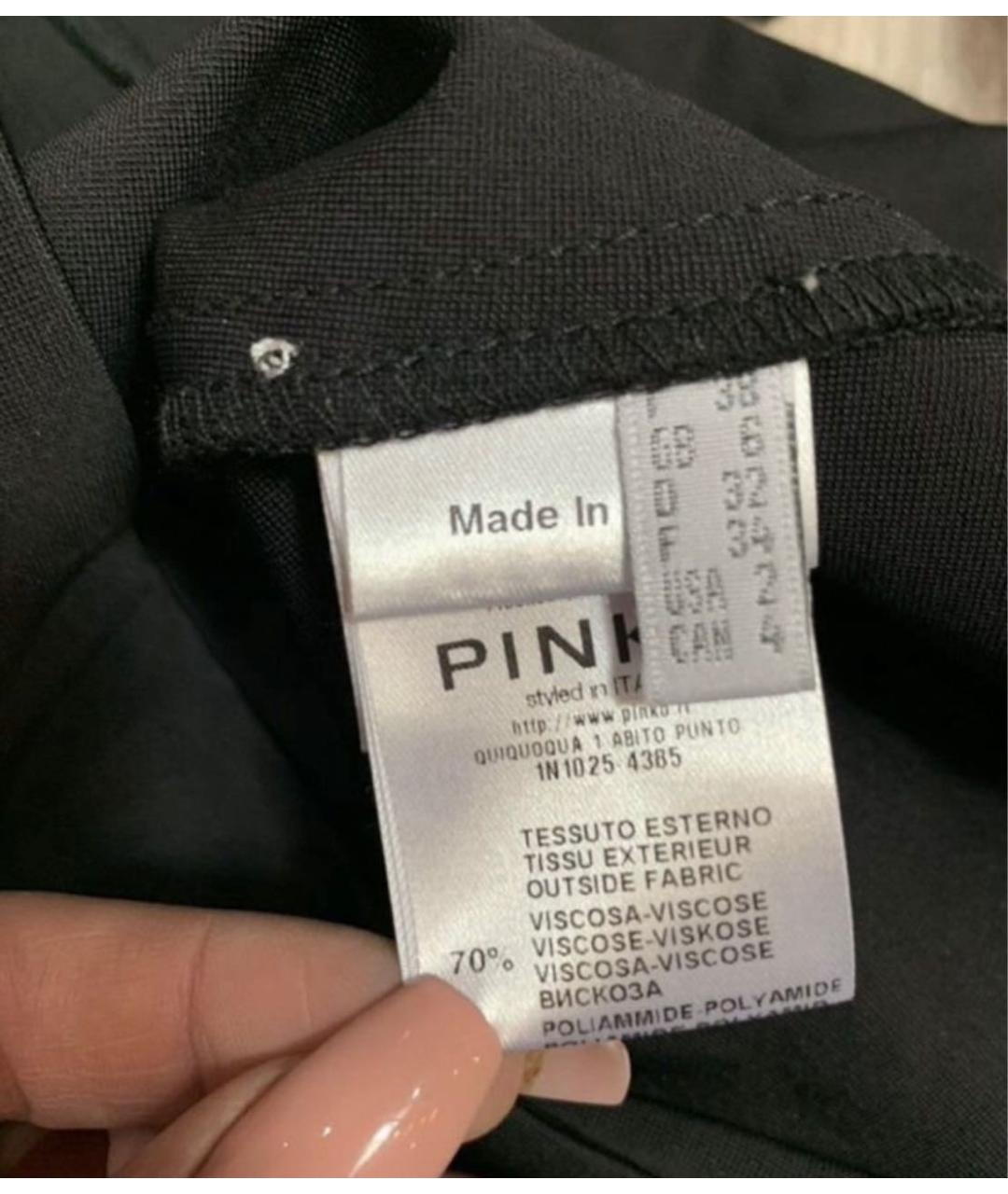 PINKO Черное велюровое повседневное платье, фото 6