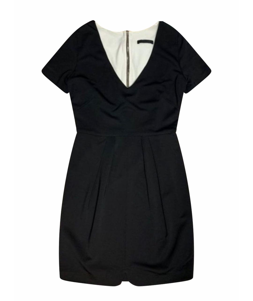 PINKO Черное велюровое повседневное платье, фото 1