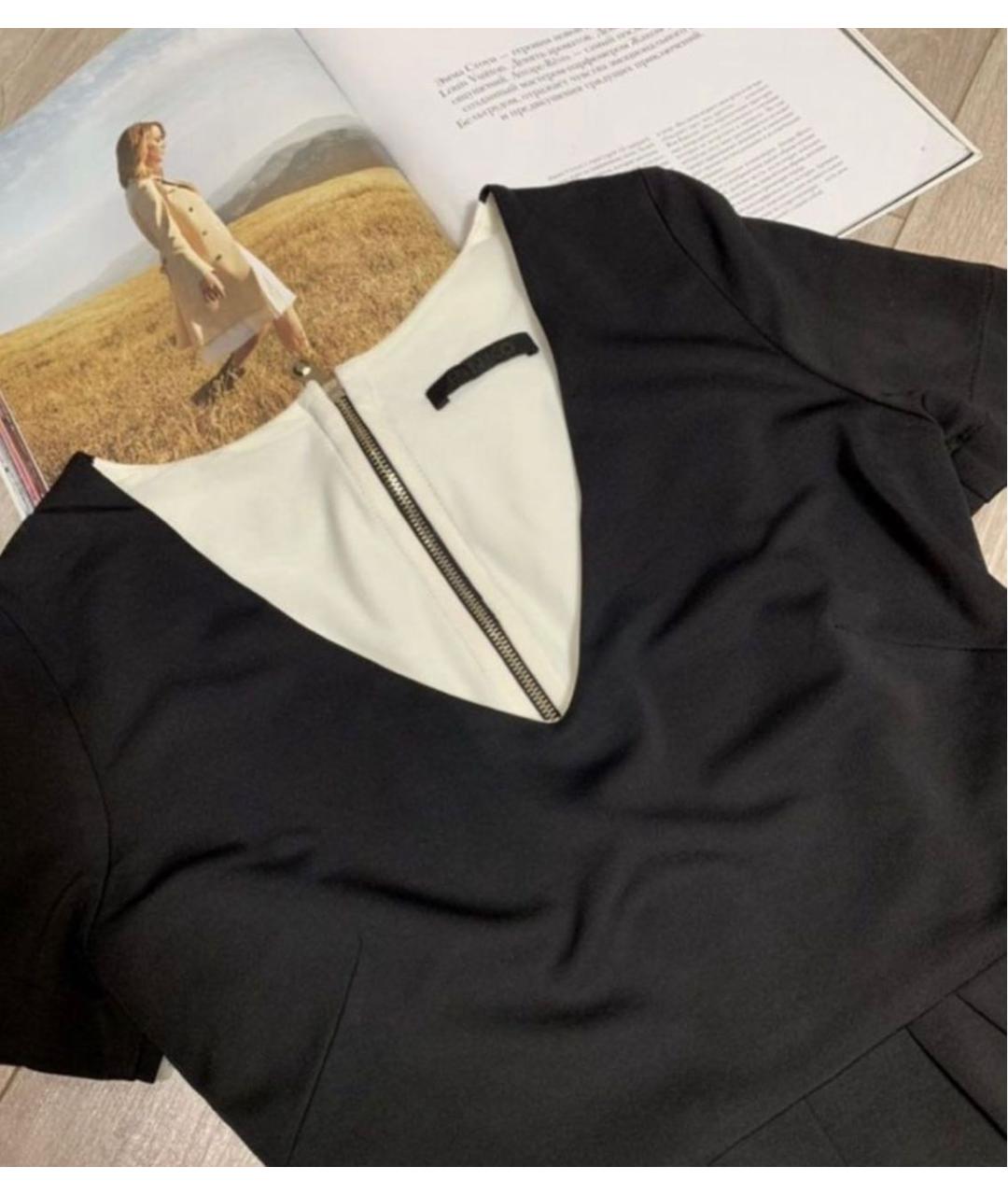 PINKO Черное велюровое повседневное платье, фото 4