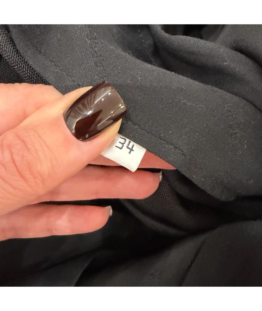 BALENCIAGA Черные шерстяные прямые брюки, фото 4