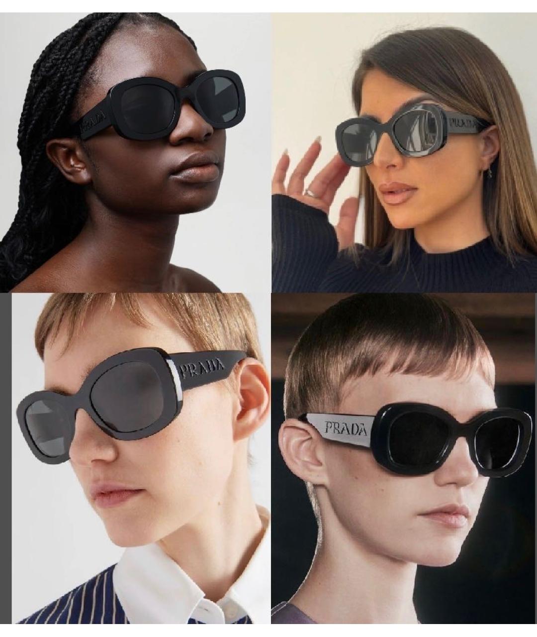 PRADA Коричневые пластиковые солнцезащитные очки, фото 6