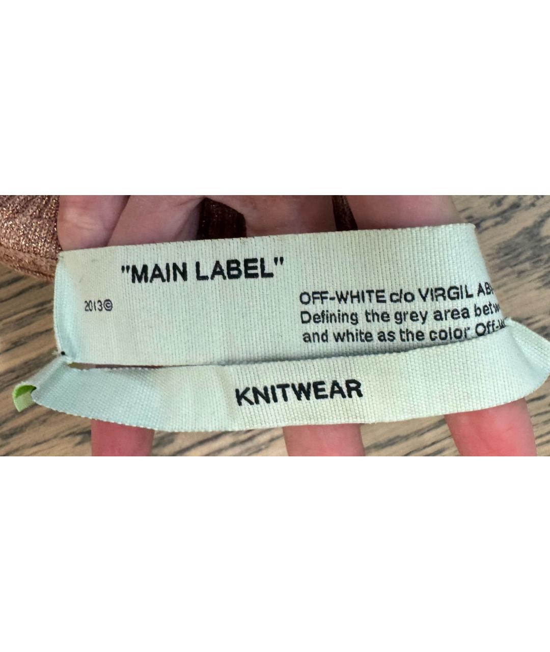 OFF-WHITE Розовое вискозное повседневное платье, фото 5