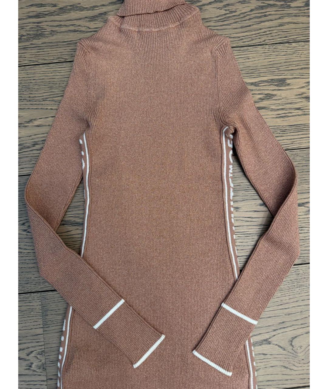 OFF-WHITE Розовое вискозное повседневное платье, фото 2