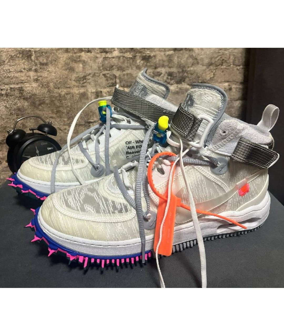 NIKE X OFF-WHITE Белые высокие кроссовки / кеды, фото 6