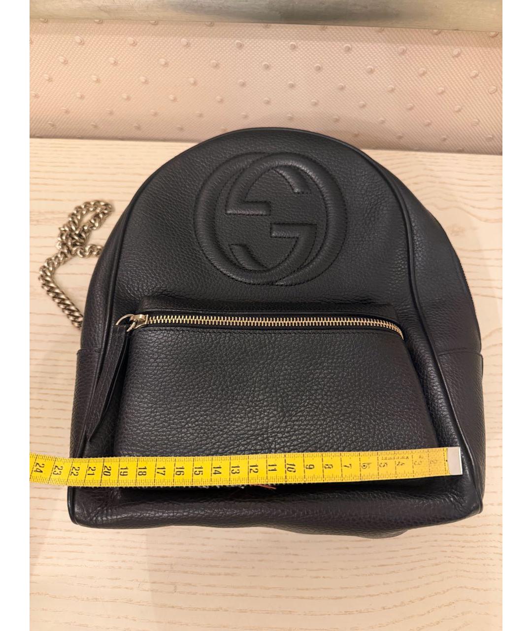 GUCCI Черный кожаный рюкзак, фото 7