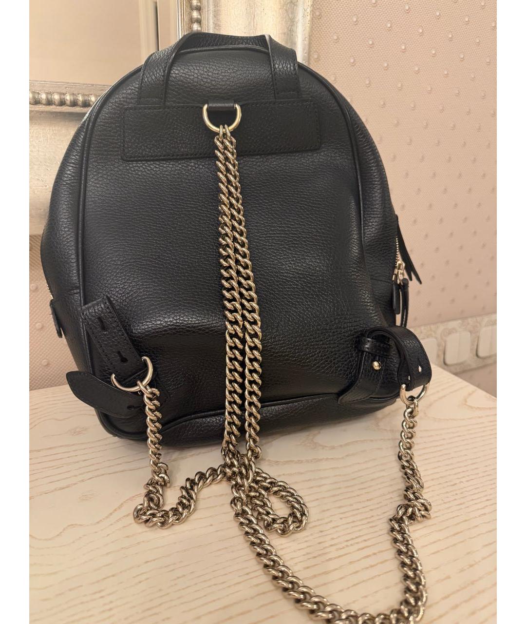 GUCCI Черный кожаный рюкзак, фото 2