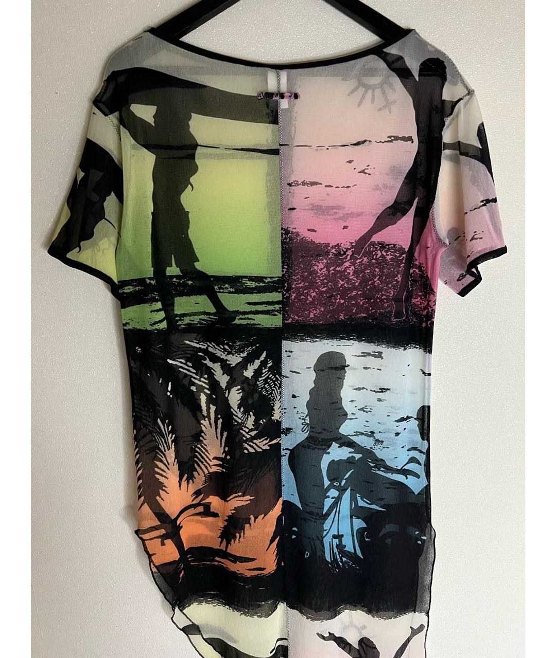 JEAN PAUL GAULTIER Мульти полиэстеровое платье, фото 4