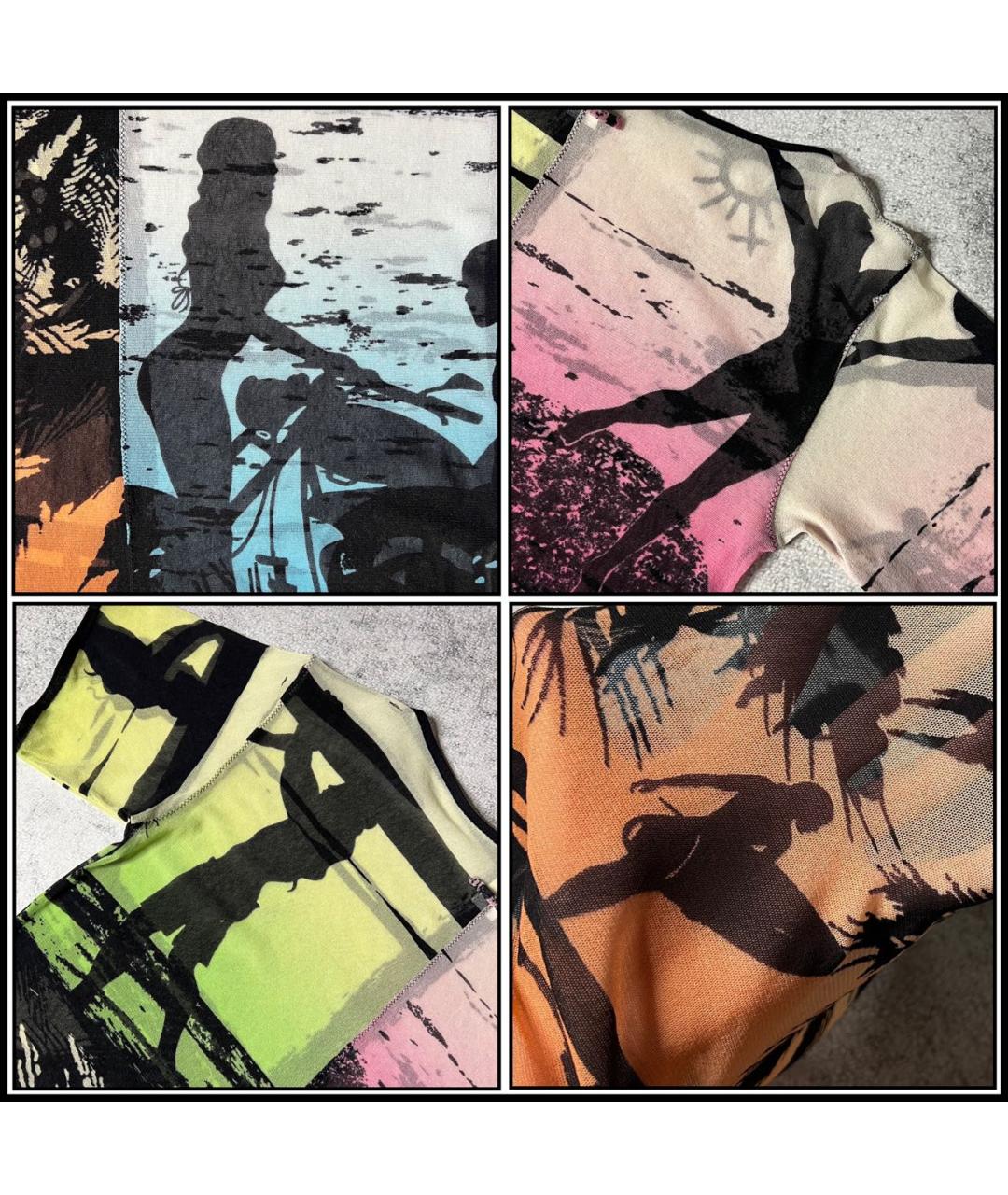 JEAN PAUL GAULTIER Мульти полиэстеровое платье, фото 5