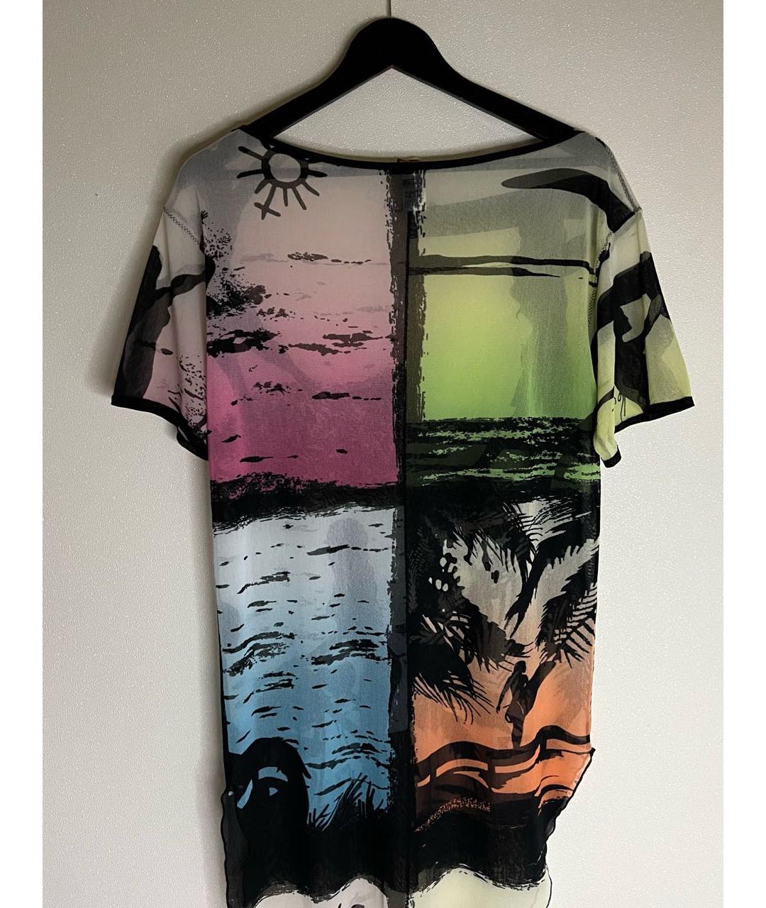 JEAN PAUL GAULTIER Мульти полиэстеровое платье, фото 3