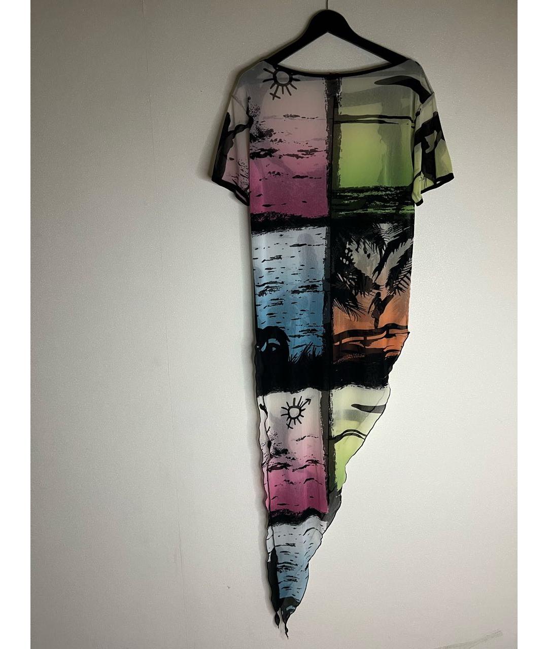 JEAN PAUL GAULTIER Мульти полиэстеровое платье, фото 9