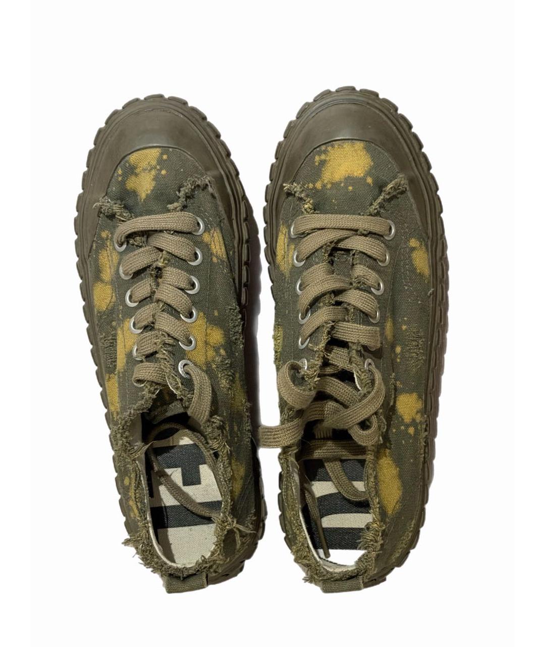 DIESEL Зеленые текстильные кеды, фото 3