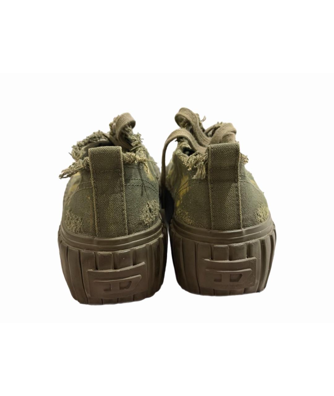 DIESEL Зеленые текстильные кеды, фото 2