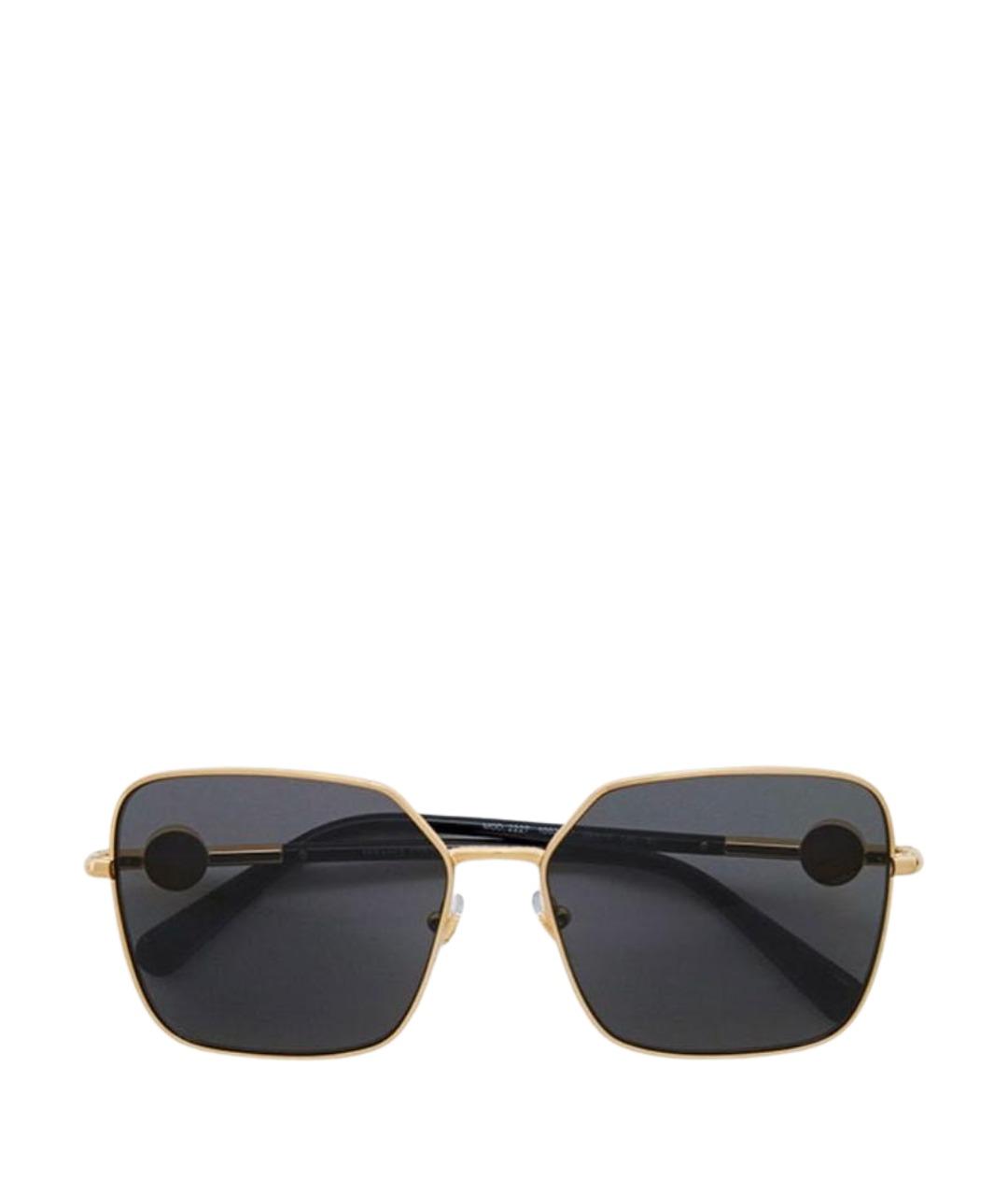 VERSACE Золотые металлические солнцезащитные очки, фото 1