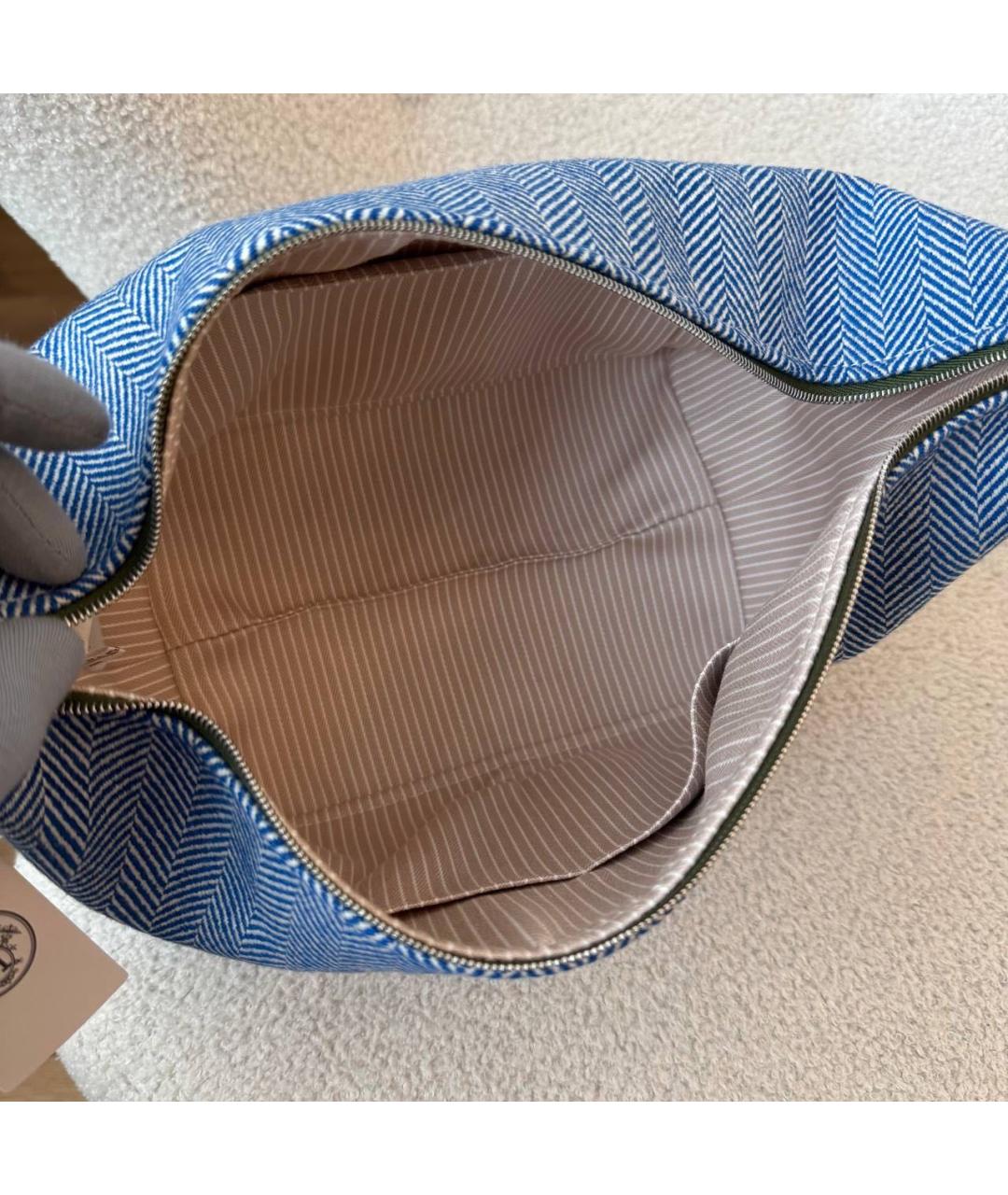 HERMES Голубая косметичка, фото 5