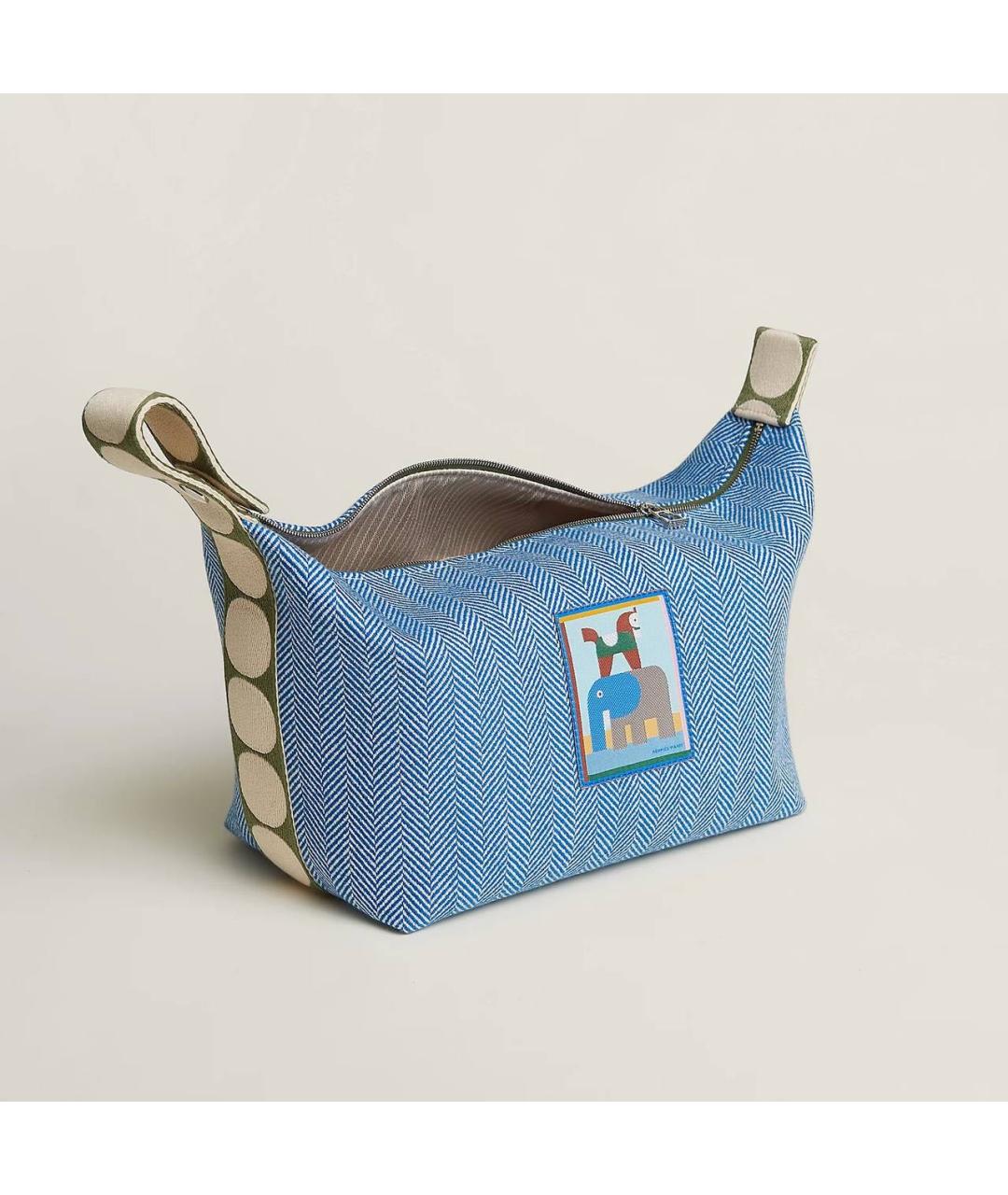 HERMES Голубая косметичка, фото 6